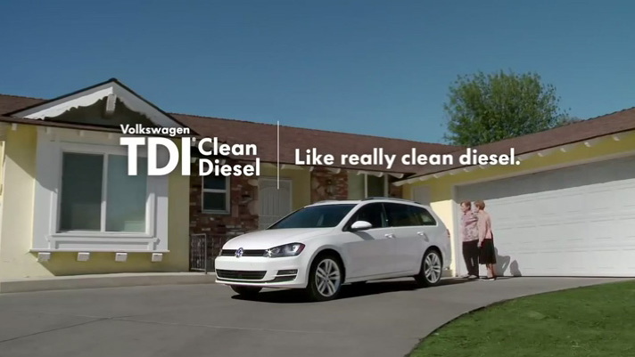Volkswagen TDI 'clean diesel' television ad screencap