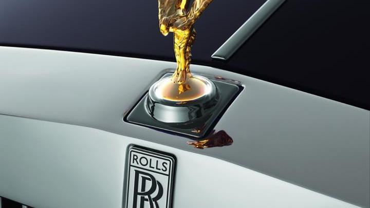 The Rolls-Royce Spirit of Ecstasy hood ornament, now available in four materials