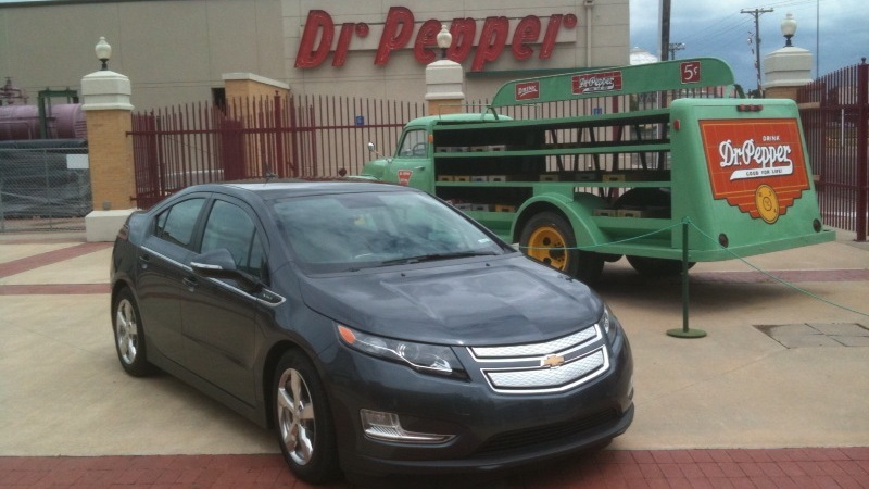 2011 Chevrolet Volt in Waco, Texas, en route during the 1,776-mile Freedom Drive PR stunt