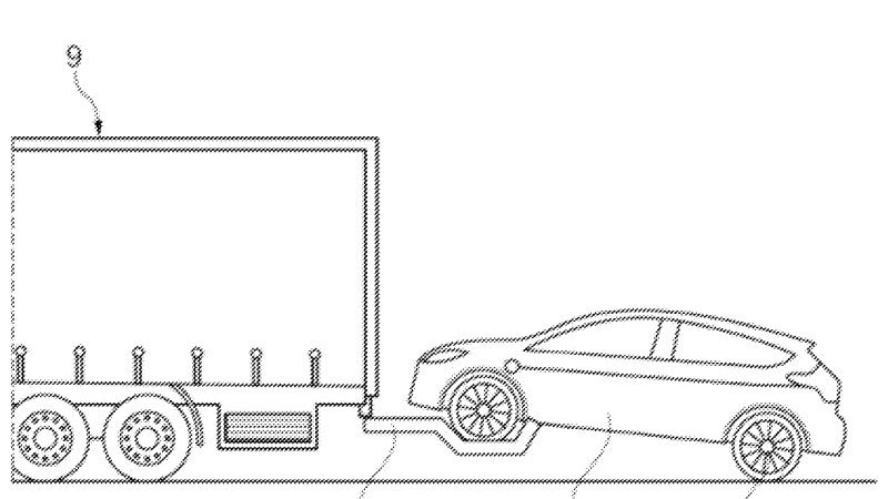 Ford patent for charging EVs when towed