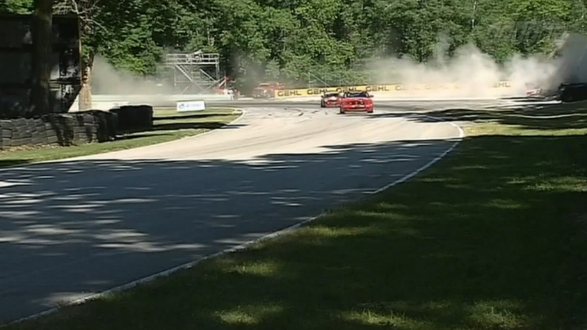 Mark Pombo's crash at Road America