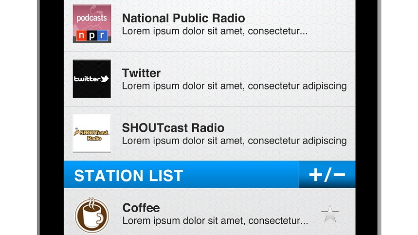 HondaLink app - list of radio stations