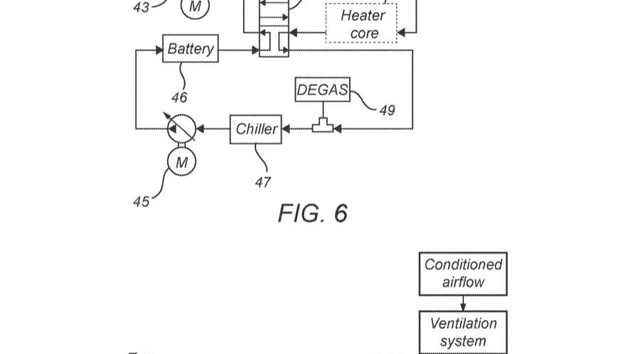 Rivian EV charger cooling system patent image