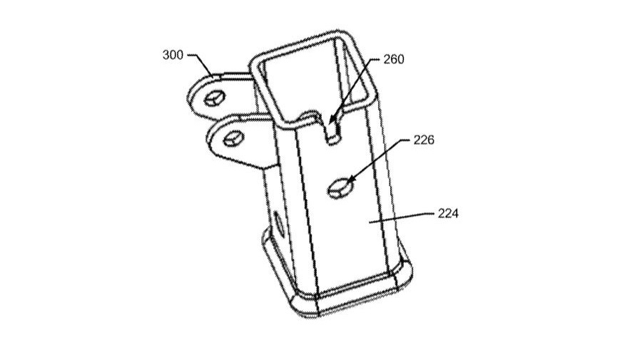 Ford pivoting trailer hitch patent image