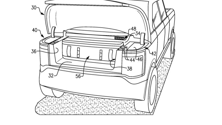 Ford climate-controlled frunk patent image
