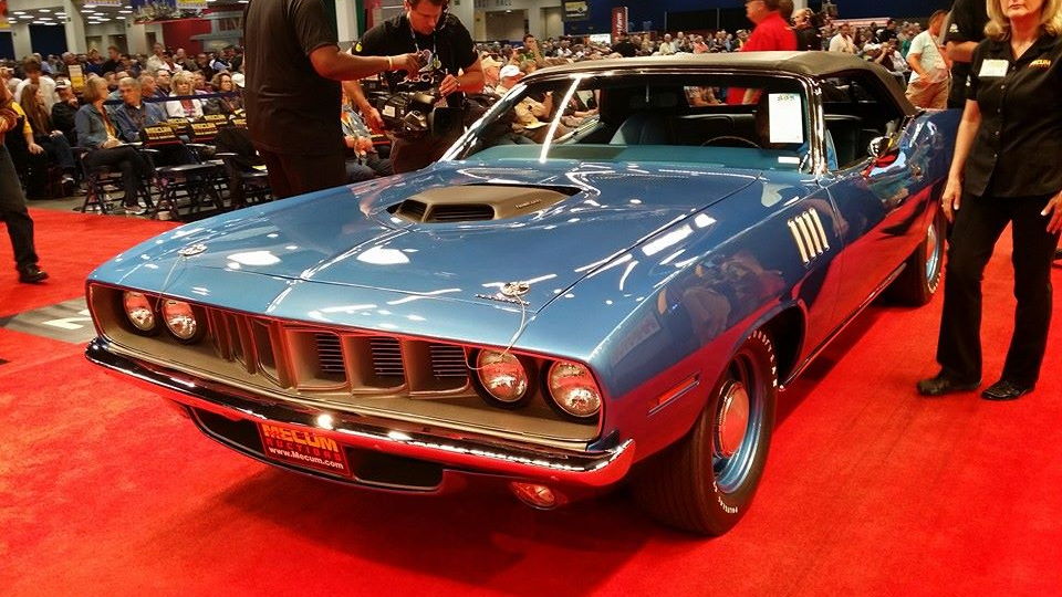 1971 Plymouth Barracuda Convertible sells for $3.5 million (Image: Mecum Auctions)