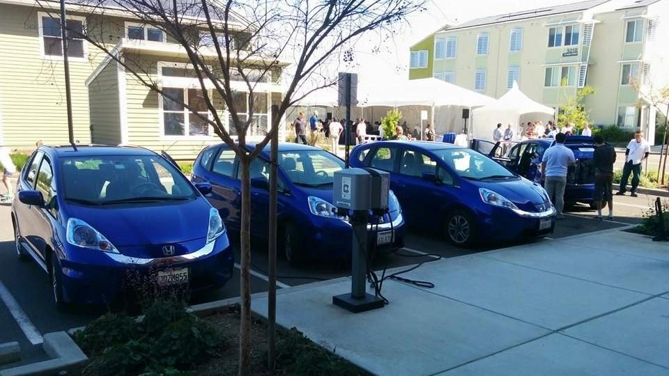 Honda Fit EV customer appreciation day, Honda Smart Home, UC-Davis, Mar 2015  [photo: George Betak]