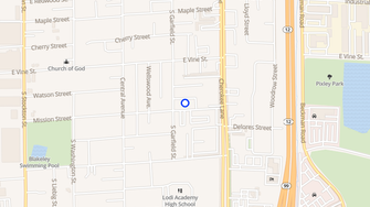 Map for Garfield Manor Garden Apartments - Lodi, CA