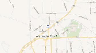 Map for Robinwood Apartments - Alexander City, AL