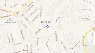 Map for East Hills Park Apartments - Pittsburgh, PA