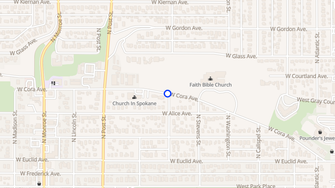 Map for Northwood Apartments - Spokane, WA