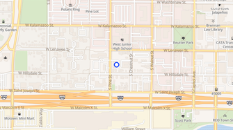 Map for Pine Street Apartments - Lansing, MI