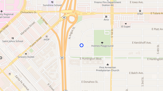 Map for Huntington Gardens Apartments - Fresno, CA