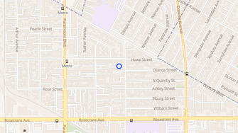 Map for Anderson Apartments - Paramount, CA