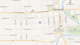 Map for Garden Court Apartments - Plymouth, IN