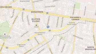 Map for 1185-1197 Commonwealth Avenue - Allston, MA