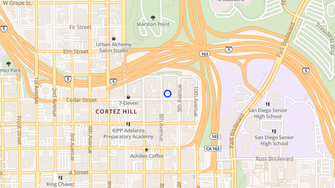 Map for Cortez Hill Apartments - San Diego, CA