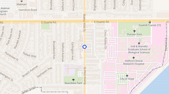 Map for Duarte Park Apartments - Duarte, CA