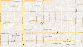 Map for North Wilson Apartments - Pasadena, CA