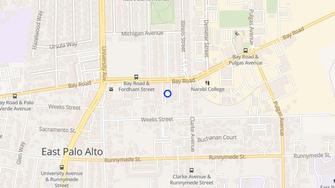 Map for Aequitas Apartments - East Palo Alto, CA