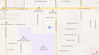 Map for Villa Arms Apartments - Anaheim, CA