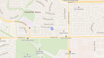 Map for Country Hills Apartments - Brea, CA