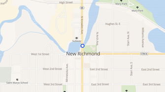 Map for Hilltop Manor Apartments - New Richmond, WI