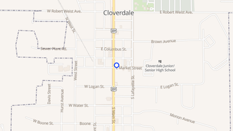 Map for Ridgewood Apartments - Cloverdale, IN