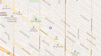 Map for Fairesta Park Apartments - La Crescenta, CA
