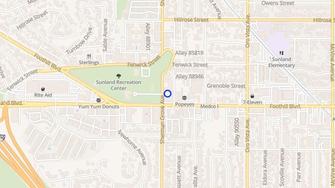 Map for Sherman Grove Apartments - Sunland, CA