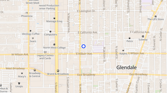 Map for Louise Apartments - Glendale, CA