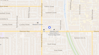 Map for Sherman Way Apartments on  Sherman Way - Van Nuys, CA