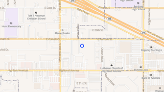 Map for Pine Crest Apartments - San Bernardino, CA