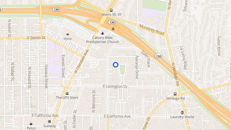 Map for Piedmont Park Villa - Glendale, CA