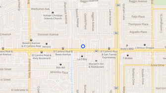 Map for Camino Del Rey Senior Apartments - Santa Clara, CA