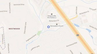 Map for Bridgeway Apartments - Simpsonville, SC