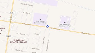 Map for Las Canteras Apartments - Pharr, TX