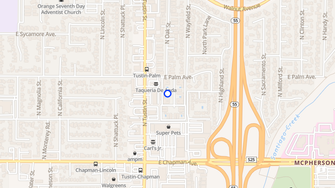 Map for Twin Oaks Apartments - Orange, CA
