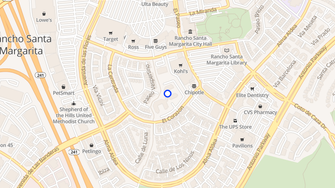 Map for Fountain Glen Senior Apartment  - Rancho Santa Margarita, CA