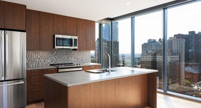 Kitchen with island