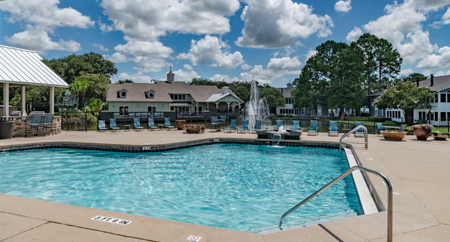 Shimmering swimming pool