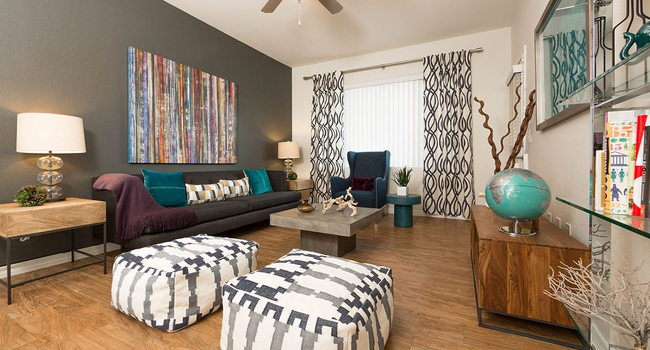 Stylish Living Room in Cornerstone Park Apartments